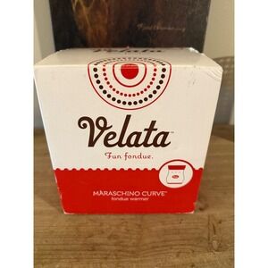 Scentsy Velata Maraschino Curve Fondue‎ Warmer Base Silicone Dish Complete Set